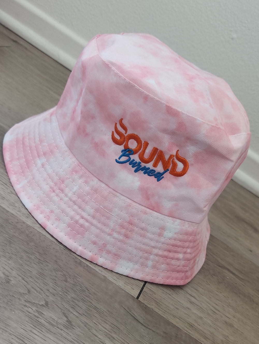 Sound Burned Pink Tie-Dye Bucket Hat for Kids